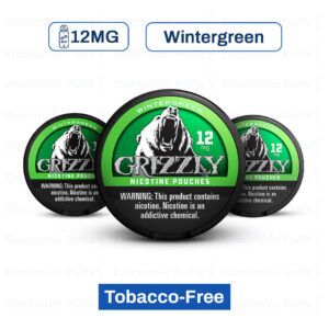 Grizzly Wintergreen 12MG Nicotine Pouches – 5 Can Roll