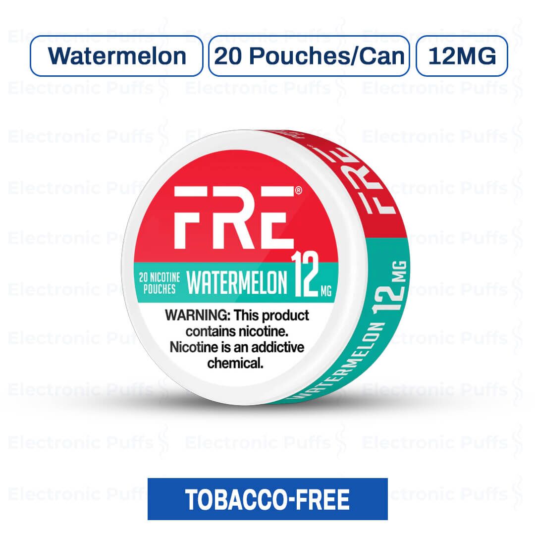 FRE Watermelon 12MG Nicotine Pouches - 5 Can Roll