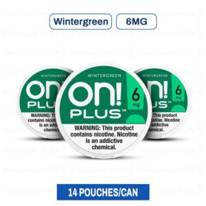 ON! Plus Wintergreen 6MG Nicotine Pouches – 5 Can Roll