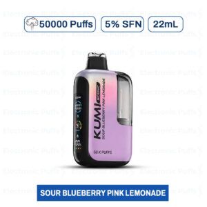 Kumi Scenic 50000 Puffs Sour Blueberry Pink Lemonade Disposable Vape – 5PK