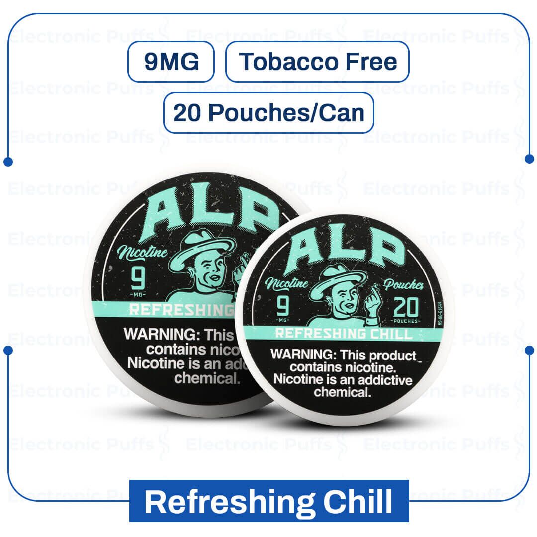 ALP Refreshing Chill 9MG Nicotine Pouches – 5 Can Roll