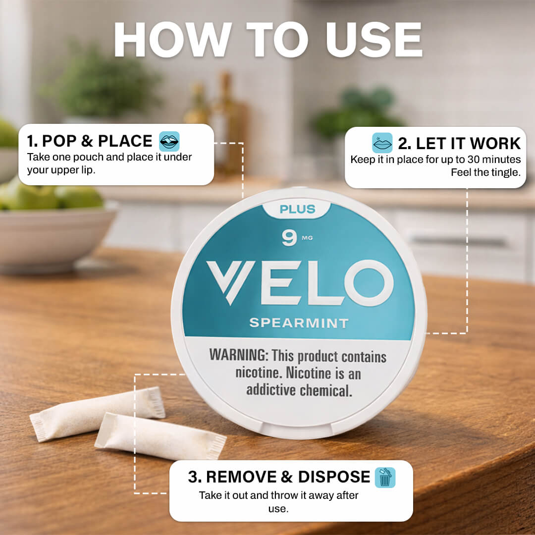 Velo Plus Peppermint 9MG Nicotine Pouches