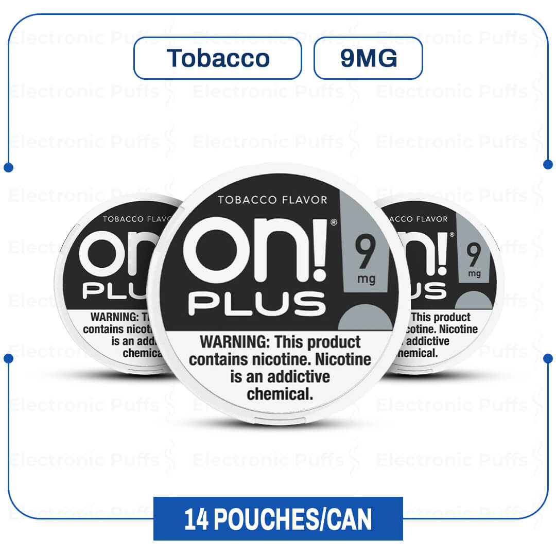 ON! Plus Tobacco 9MG Nicotine Pouches – 5 Can Roll