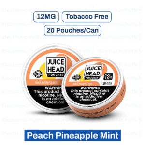 Juice Head Peach Pineapple Mint 12MG – 5 Can Roll