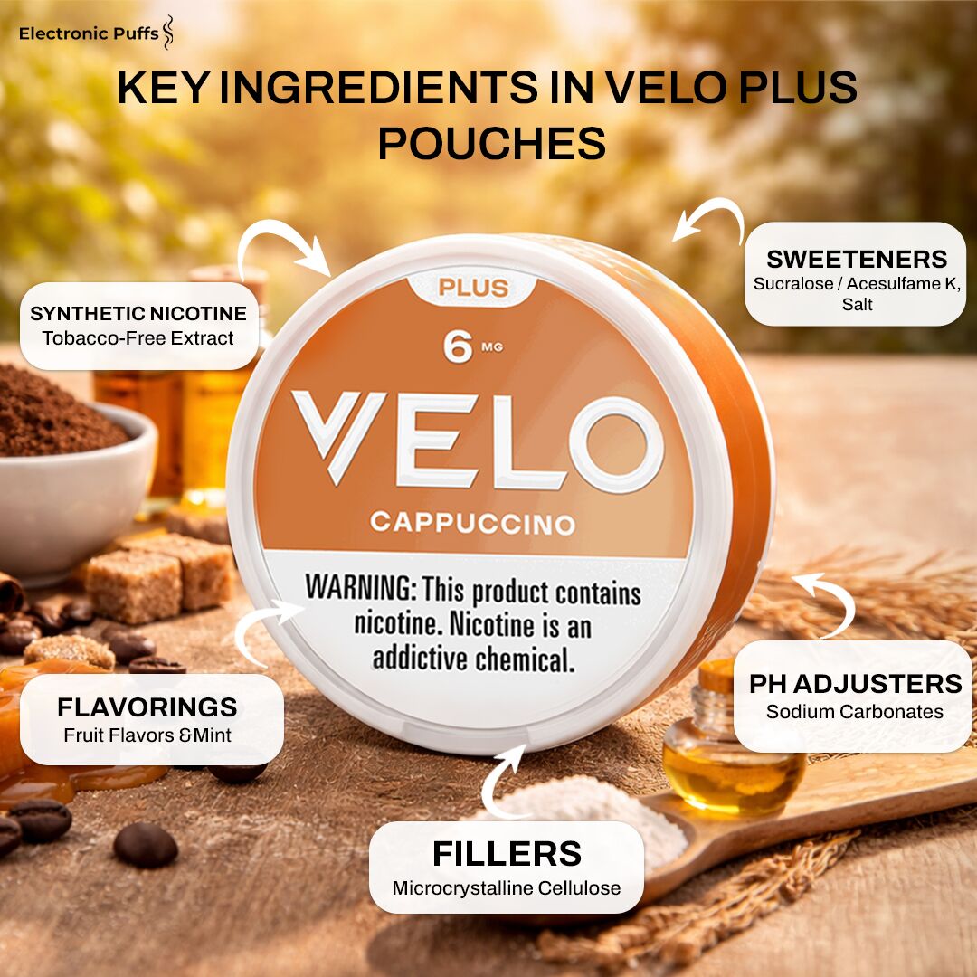Velo Plus Cappuccino 6MG Nicotine Pouches