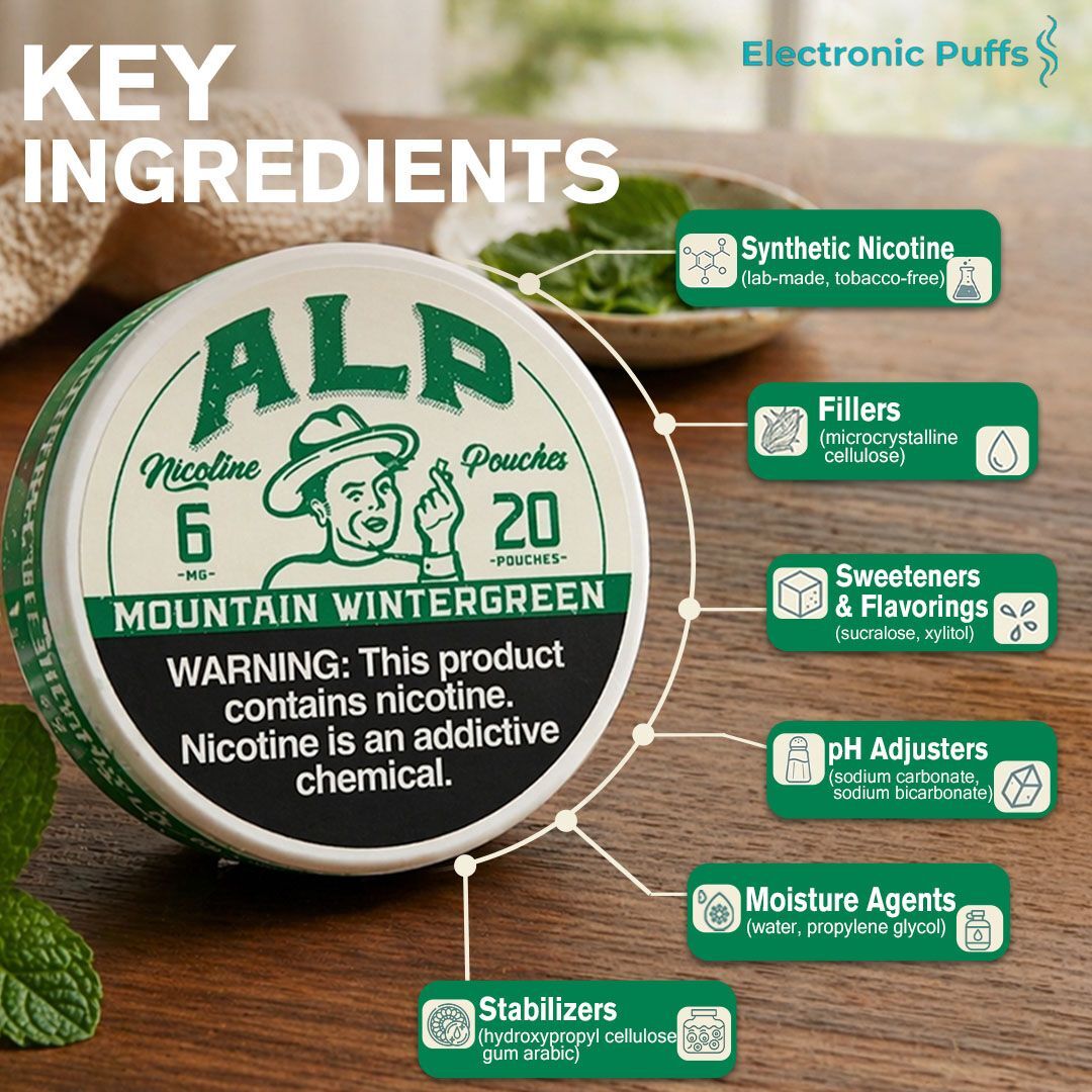 ALP Mountain Wintergreen 6MG Nicotine Pouches – 5 Can Roll