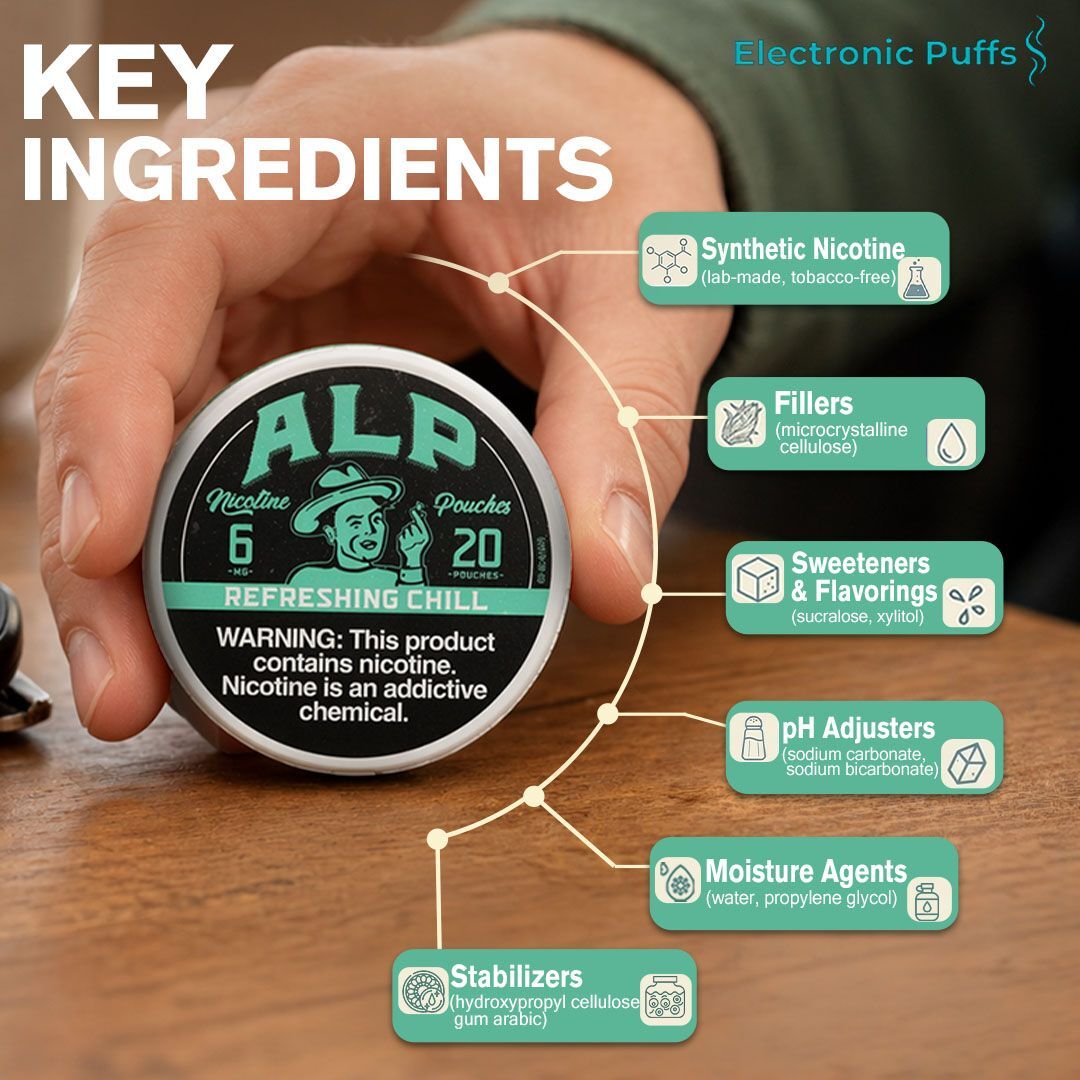 ALP Refreshing Chill 6MG Nicotine Pouches – 5 Can Roll