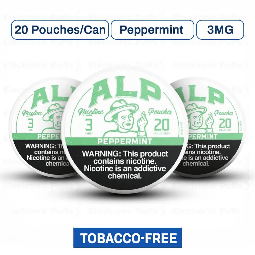 ALP Peppermint 3MG Nicotine Pouches - 5 Can Roll