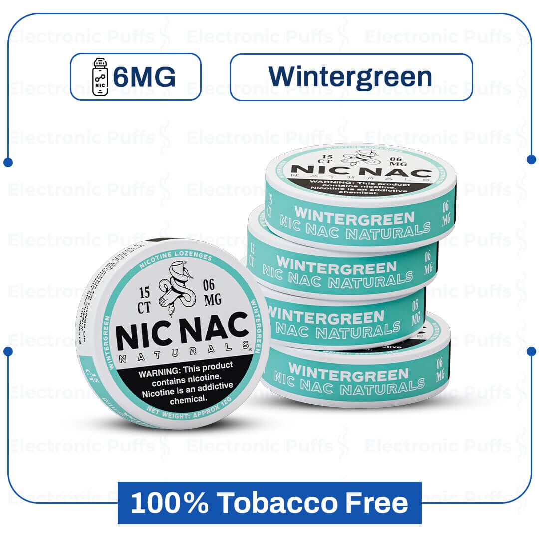 Nic Nac Wintergreen 6mg 5 Cans