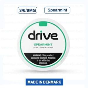 Drive Nicotine Pouches – Spearmint – 5 Can Roll