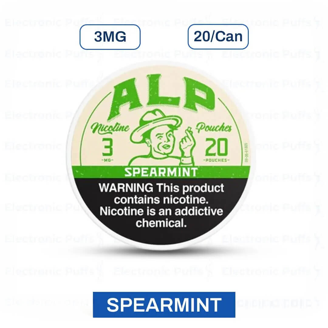 ALP Spearmint 3MG Nicotine Pouches – 5 Can Roll
