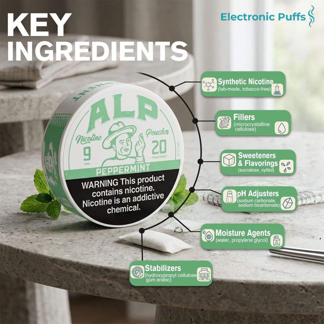 ALP Peppermint 9MG Nicotine Pouches – 5 Can Roll