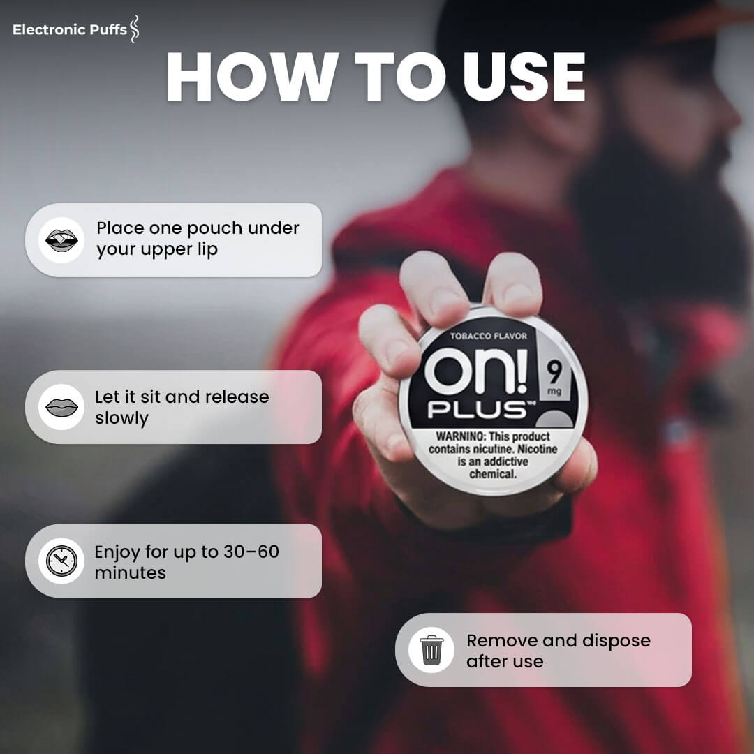 ON! Plus Tobacco 9MG Nicotine Pouches – 5 Can Roll