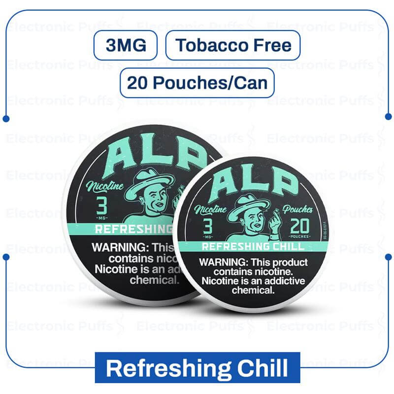 ALP Refreshing Chill 3MG Nicotine Pouches – 5 Can Roll