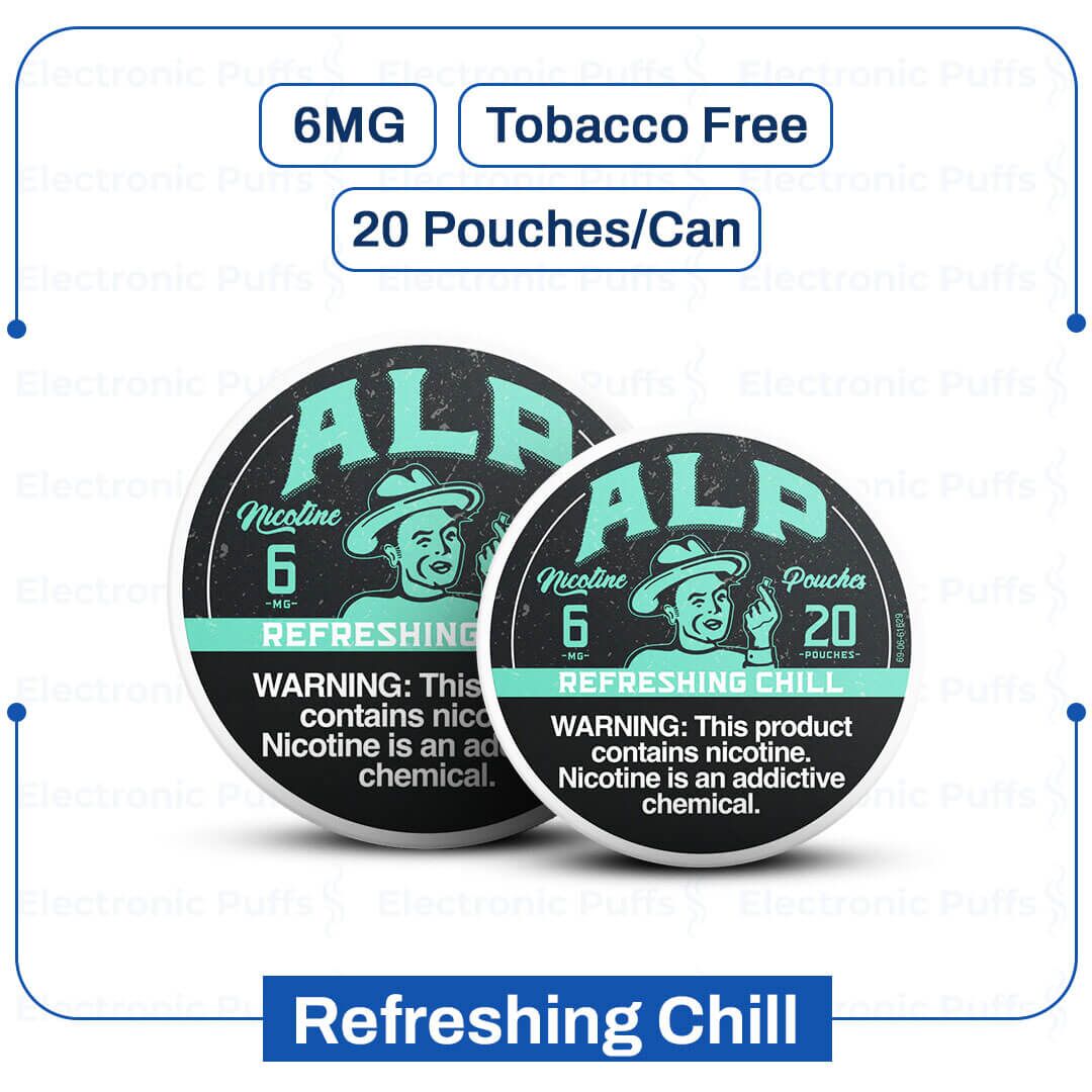 ALP Refreshing Chill 6MG Nicotine Pouches – 5 Can Roll