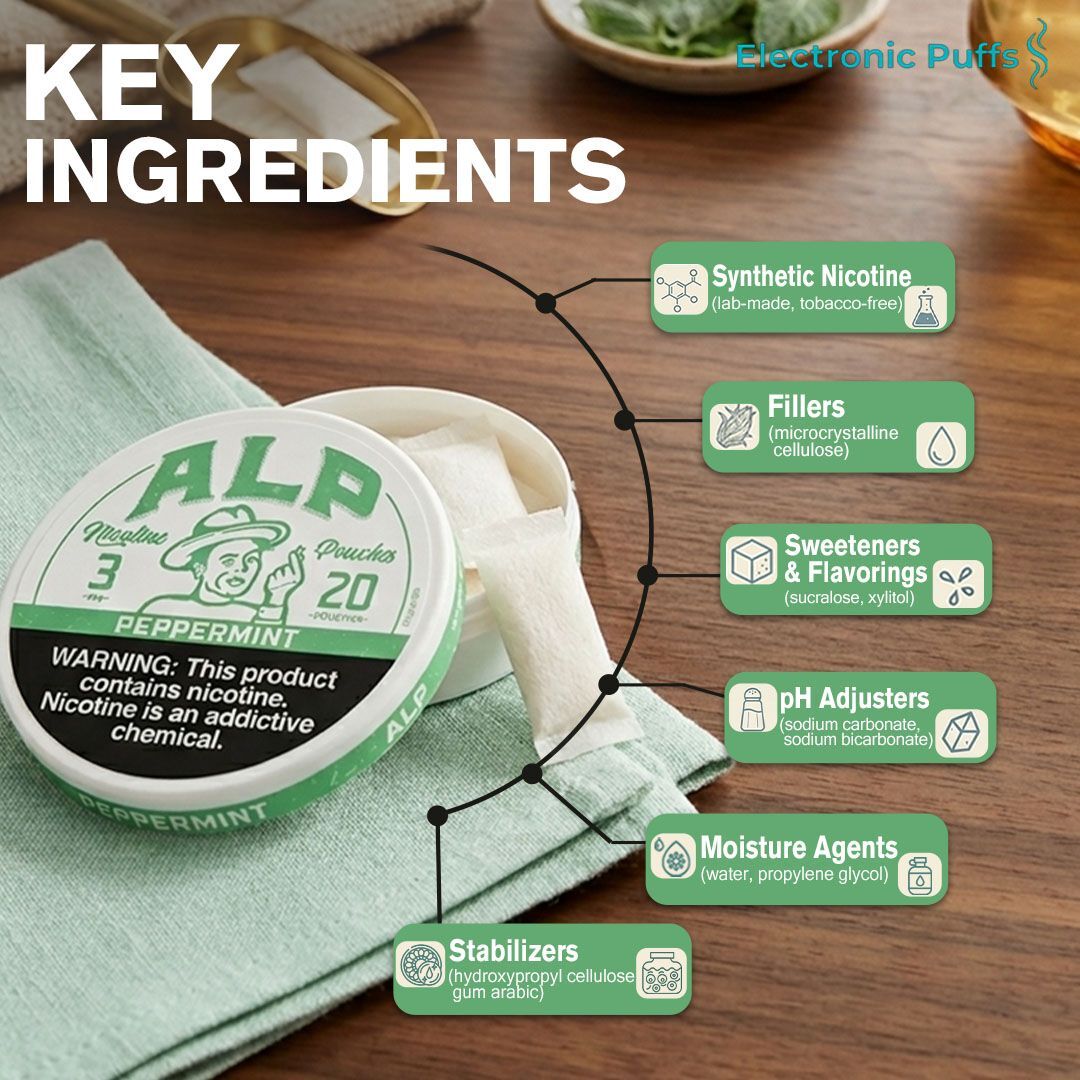 ALP Peppermint 3MG Nicotine Pouches - 5 Can Roll