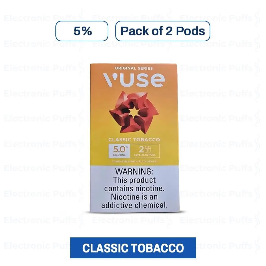 Vuse ALTO Pods Golden Tobacco 5% – 2 PK – Box of 5