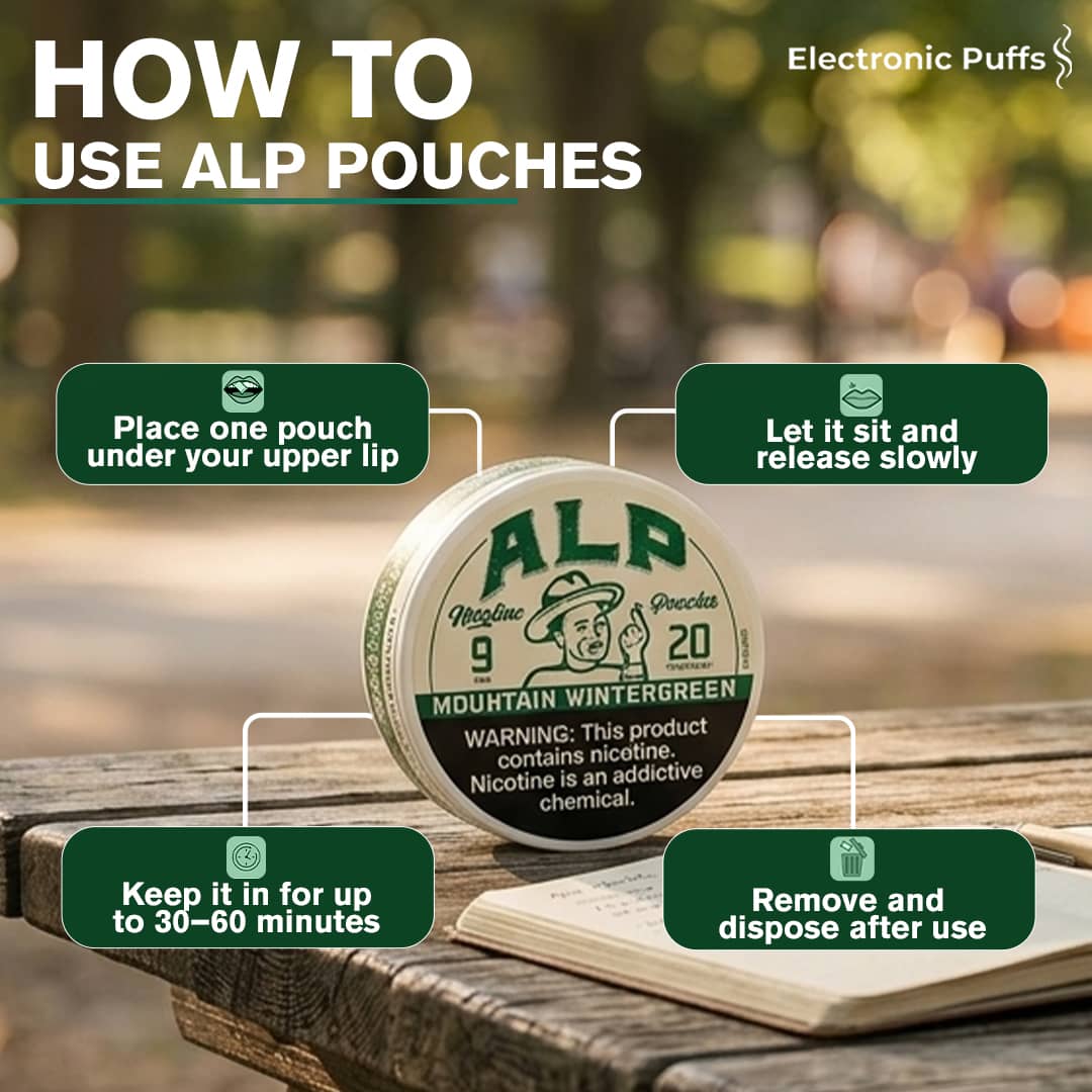 ALP Mountain Wintergreen 9MG Nicotine Pouches – 5 Can Roll