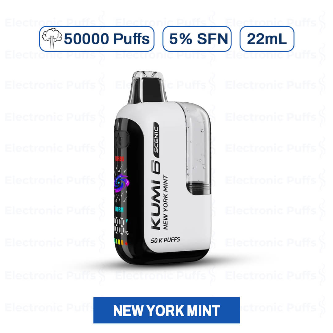 Kumi Scenic 50000 Puffs New York Mint Disposable Vape – 5PK