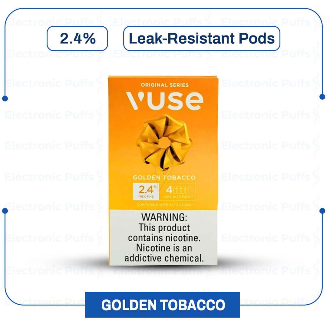 VUSE ALTO Golden Tobacco 4 Pk – Box OF 5