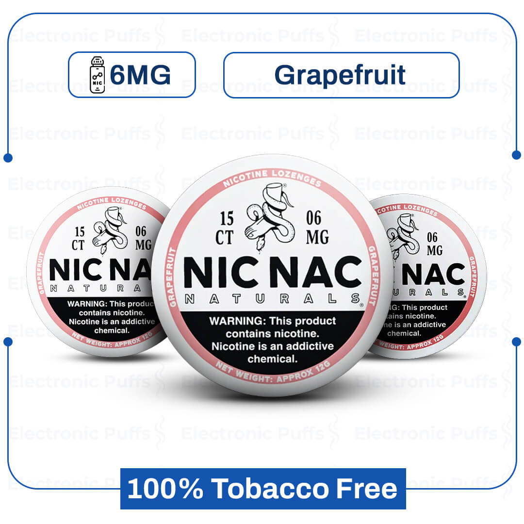 Nic Nac Grapefruit 6mg 5 Cans