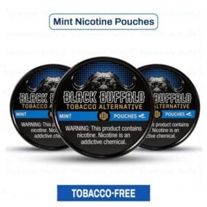 Black Buffalo Mint Nicotine Pouches - 5 Can Roll