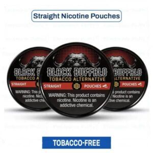 Black Buffalo Straight Nicotine Pouches - 5 Can Roll