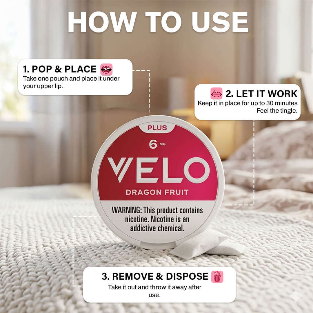 Velo Plus Dragonfruit 6MG Nicotine Pouches