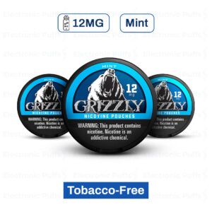 Grizzly Mint 12MG Nicotine Pouches – 5 Can Roll