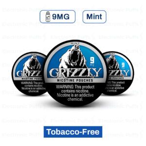 Grizzly Mint 9MG Nicotine Pouches – 5 Can Roll