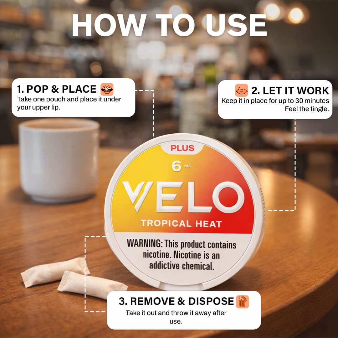 Velo Plus Tropical Heat 6MG Nicotine Pouches