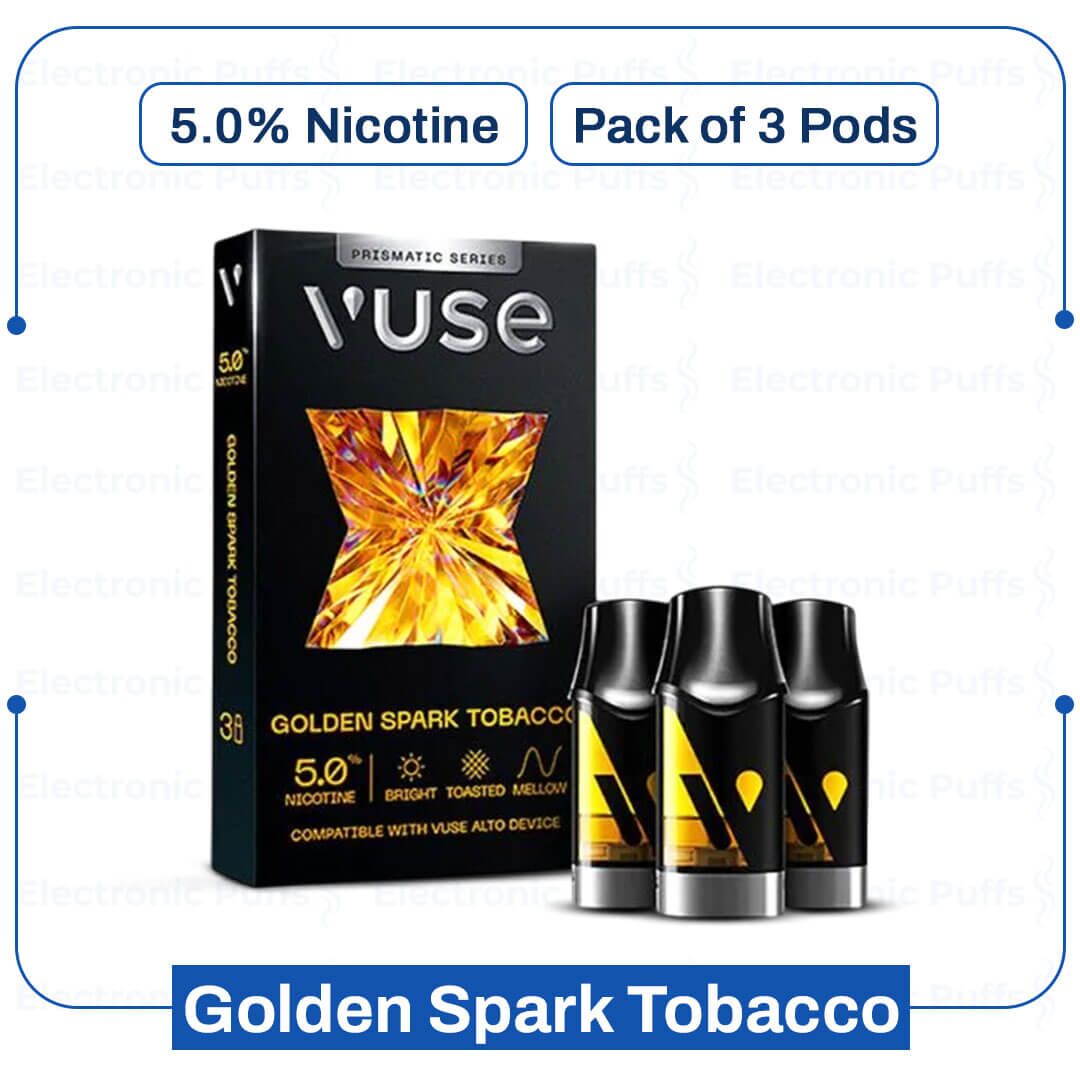 Vuse Prismatic Golden Spark Tobacco 5% - 3pk - Box Of 5