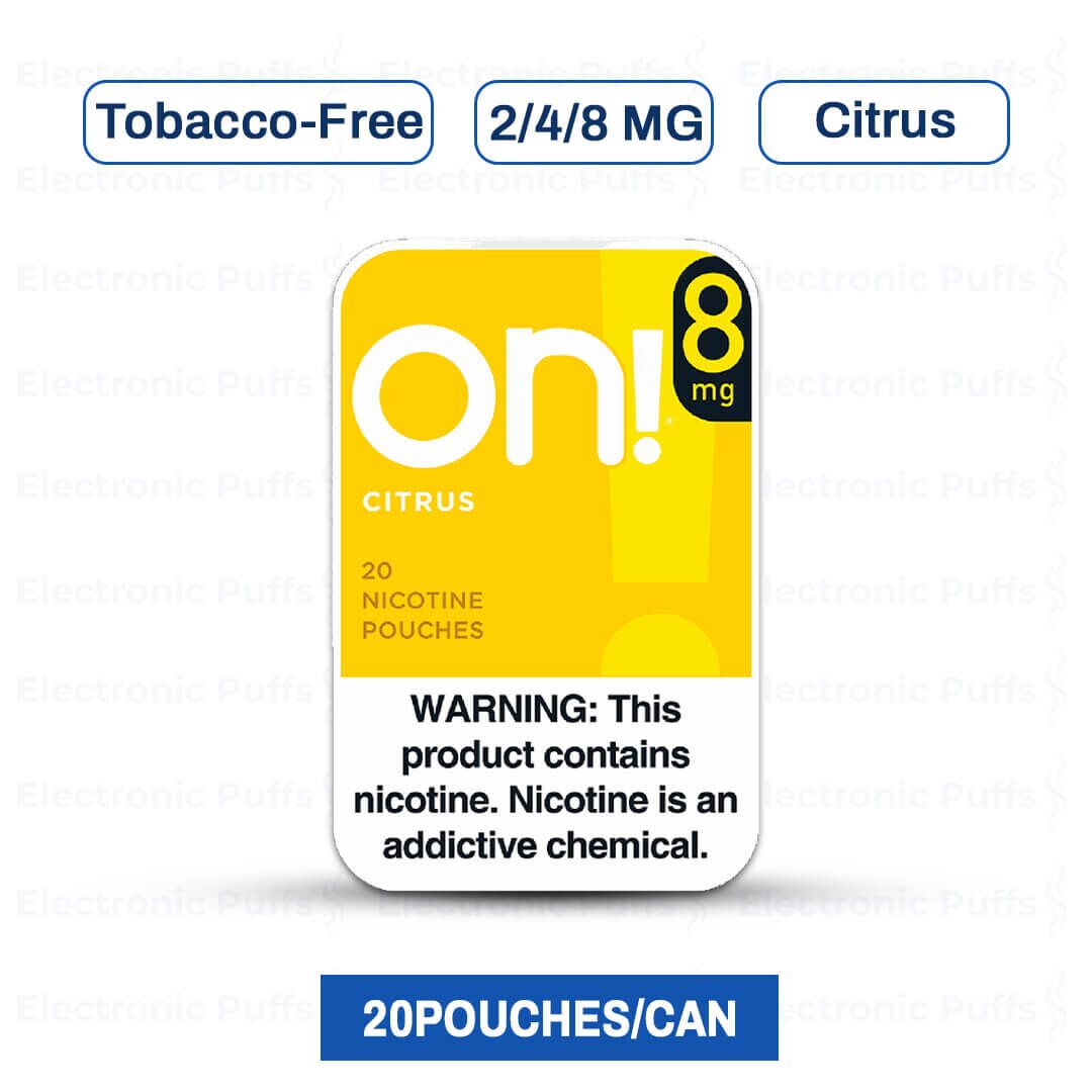 On! Citrus Mini Dry Nicotine Pouches