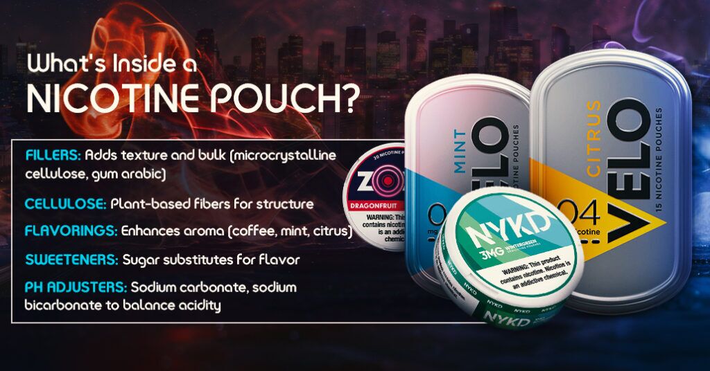 What's inside a nicotine pouch