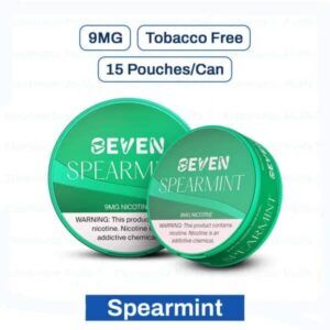 Seven Nicotine Pouches Spearmint 9MG – 5 Can Roll