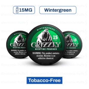 Grizzly Wintergreen 15MG Nicotine Pouches – 5 Can Roll