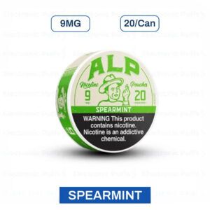 ALP Spearmint 9MG Nicotine Pouches – 5 Can Roll