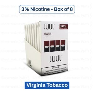 Juul Virginia Tobacco Pods 3% - 4PK - Box of 8