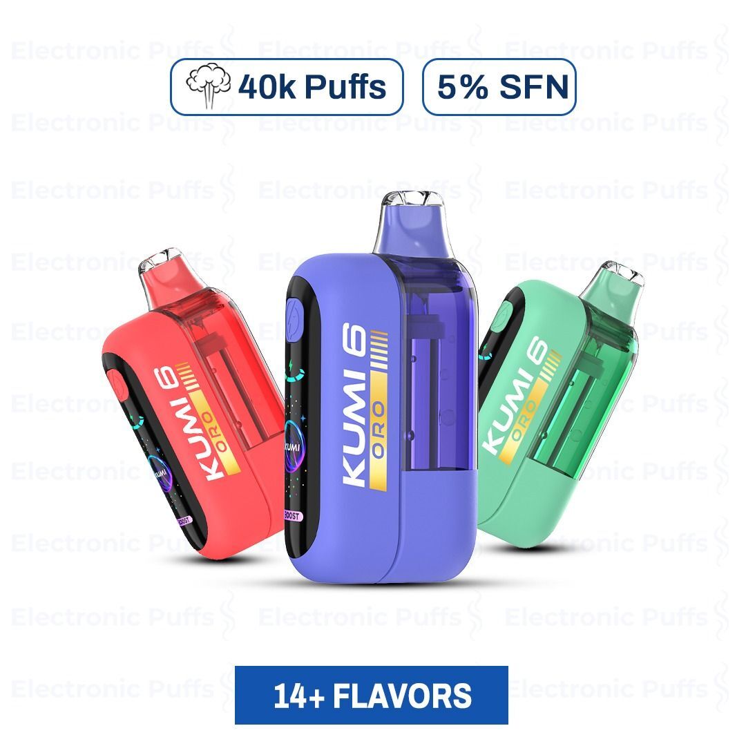 Kumi 6 ORO 40K Disposable Vape – 5PK