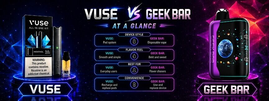 Vuse Vs Geek Bar : at a glance
