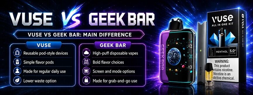 Vuse Vs Geek Bar: Main Difference