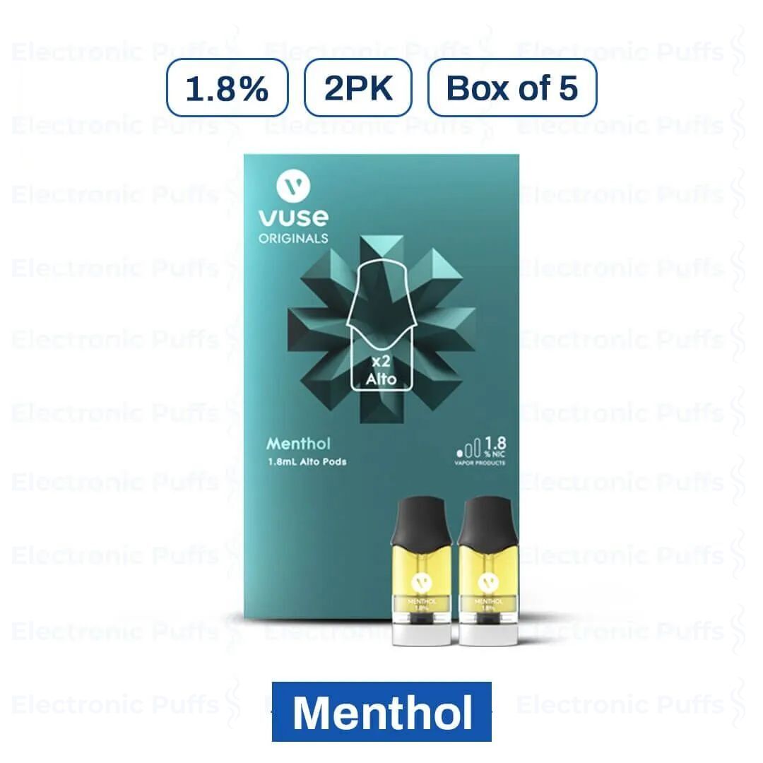 vuse pods box Buy Vuse Alto Menthol Pods 1.8% 2PK – Box of 5 Online