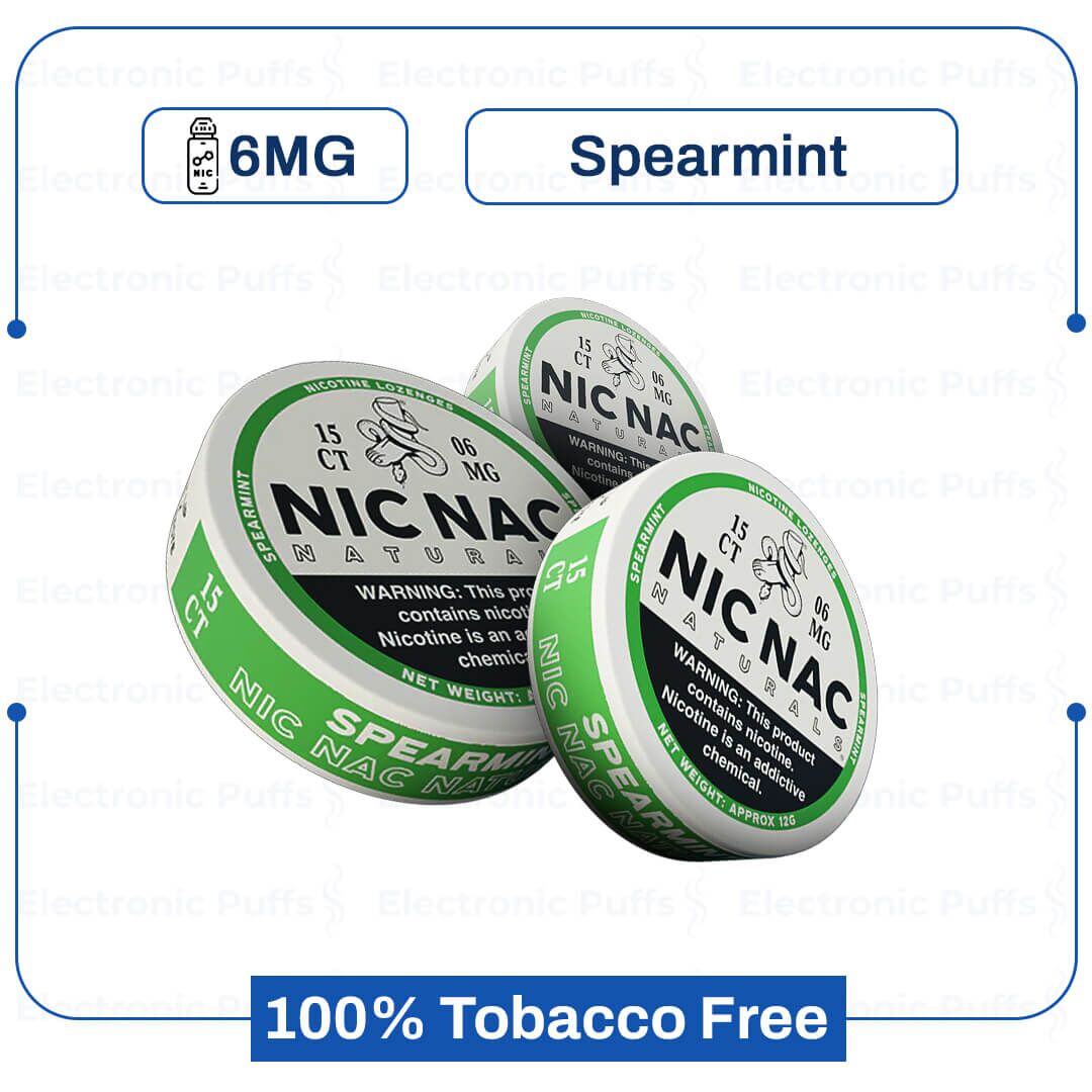 Nic Nac Spearmint 6mg 5 Cans